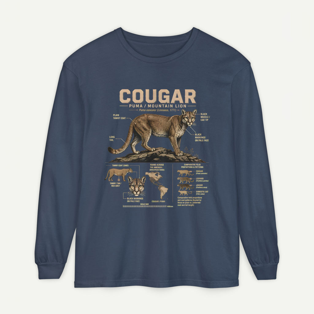 Cougar Wildlife Anatomy Long Sleeve Tee