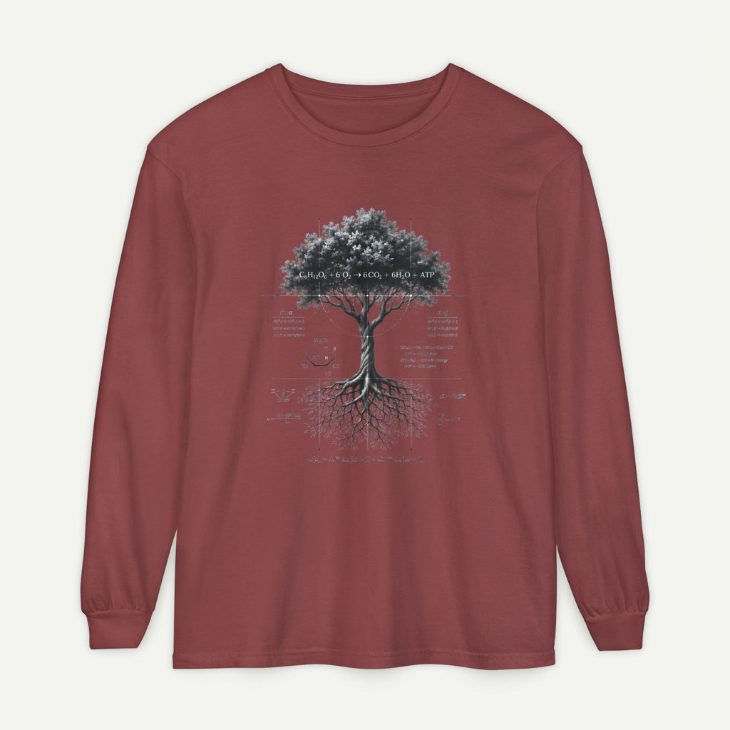 Long Sleeve T-Shirt — Botanical Tree of Life Illustration