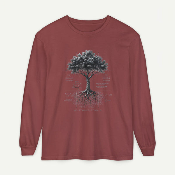 Long Sleeve T-Shirt — Botanical Tree of Life Illustration