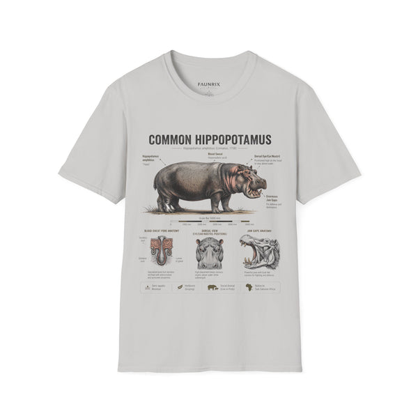 Common Hippopotamus Anatomy T-Shirt — Vintage Natural History Hippo Tee