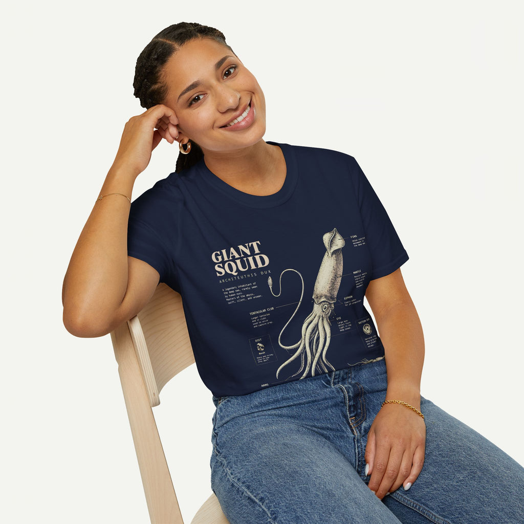 Giant Squid Anatomy T-Shirt — Vintage Marine Biology Graphic Tee