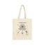 Dahlia Botanical Tote Bag — Garden Illustration Cotton Canvas Market Bag