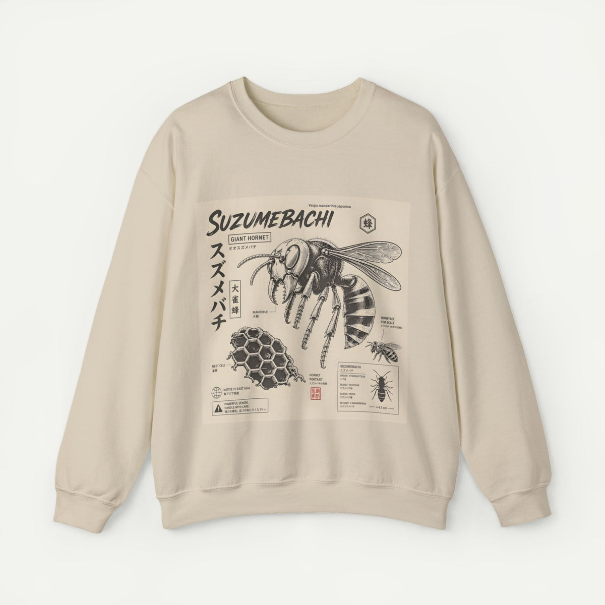 Suzumebachi Hornet Anatomy Crewneck Sweatshirt