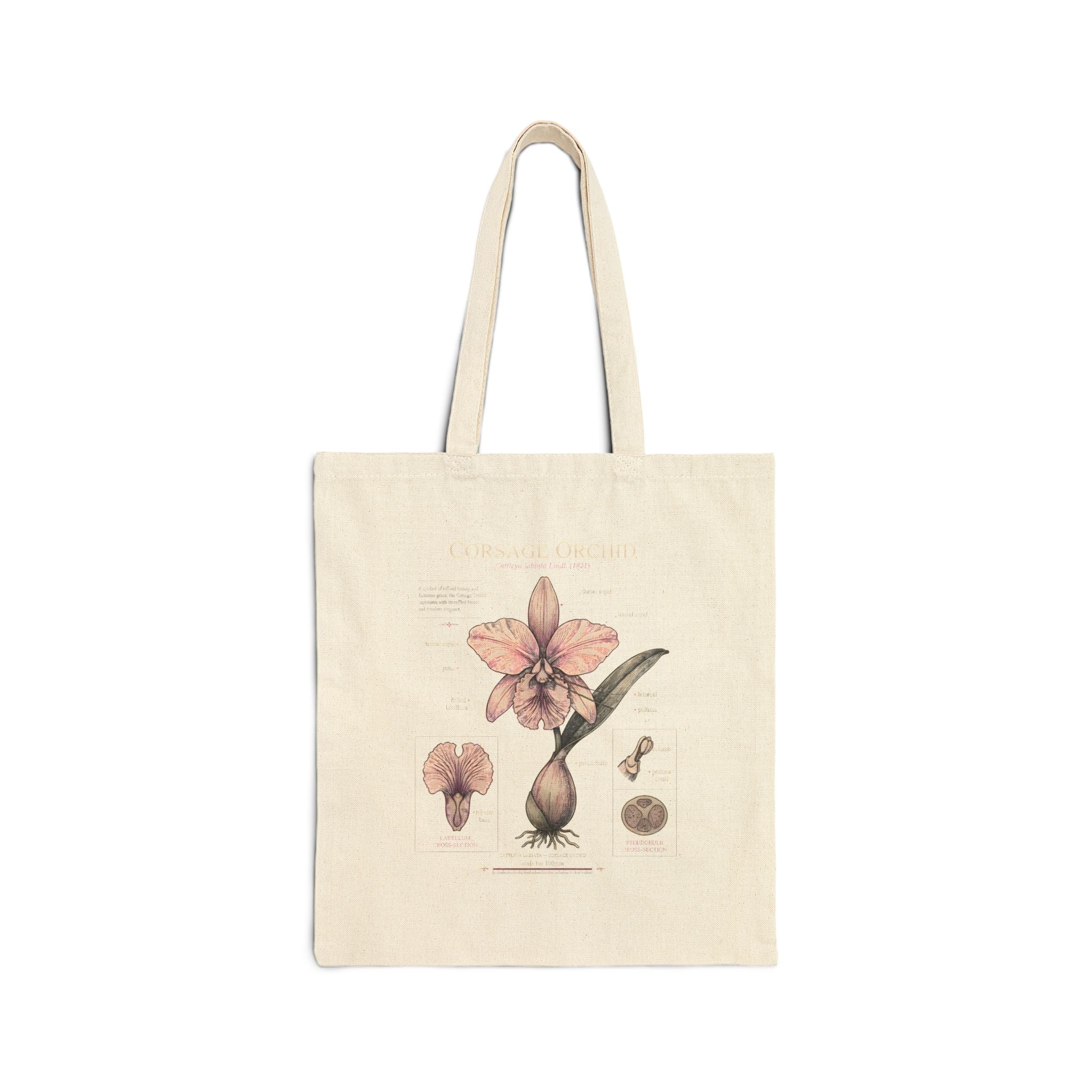 Botanical Amaryllis Canvas Tote Bag Secondary image