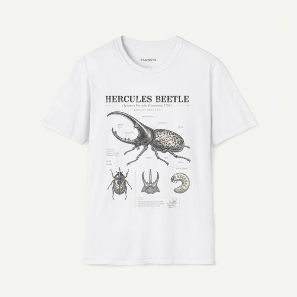 Hercules Beetle Anatomy T-Shirt — Vintage Entomology Graphic Tee