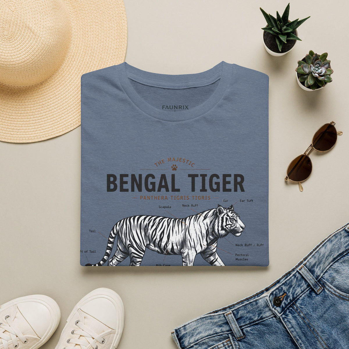 Bengal Tiger Vintage Anatomy T-Shirt