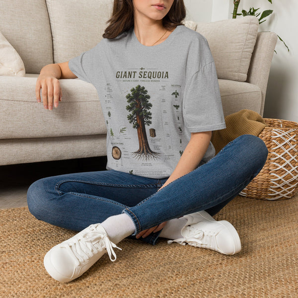 Giant Sequoia Anatomy T-Shirt — Botanical Tree Illustration Tee