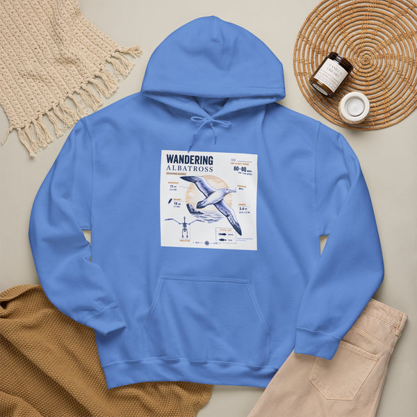 Wandering Albatross Hoodie — Illustrated Sea Bird Anatomy Pullover