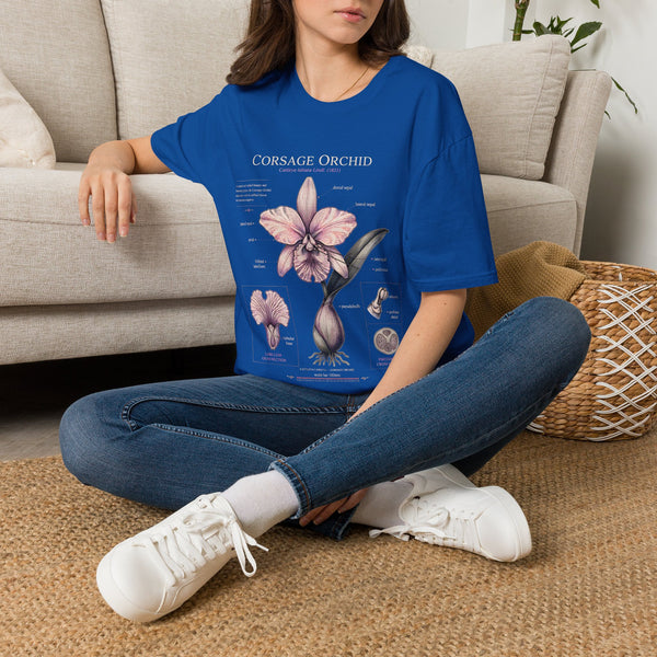 Corsage Orchid T-Shirt — Botanical Floral Diagram Tee