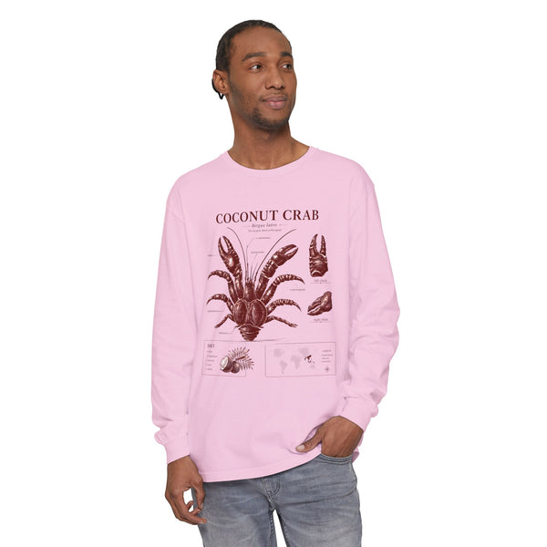 Coconut Crab Long Sleeve Tee — Vintage Marine Illustration