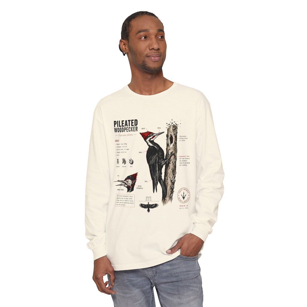 Pileated Woodpecker Anatomy Long Sleeve Tee