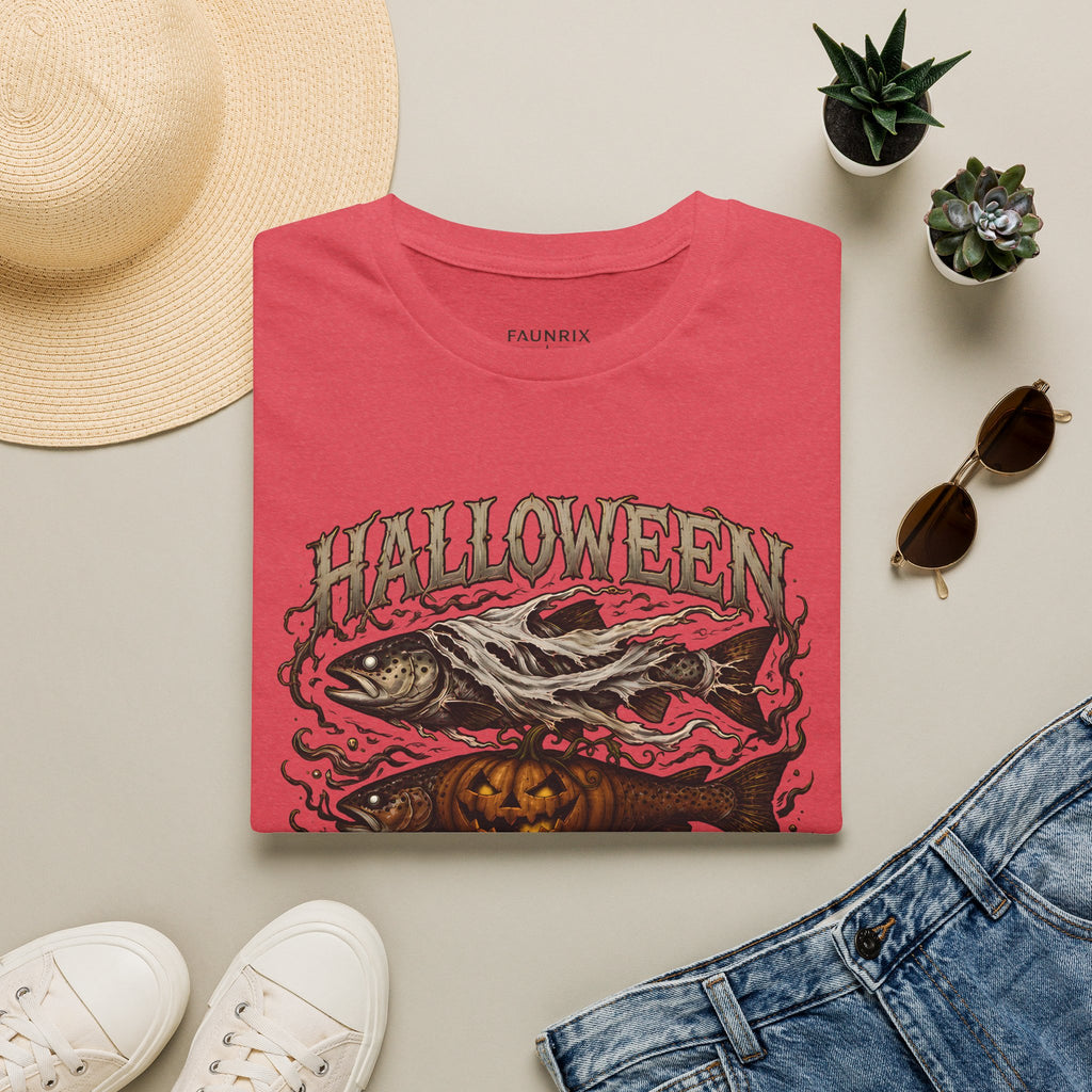 Halloween Fishing T-Shirt — Spooky Pumpkin Fish Graphic Tee