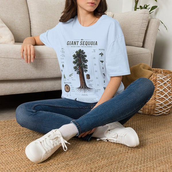 Giant Sequoia Anatomy T-Shirt — Botanical Tree Illustration Tee