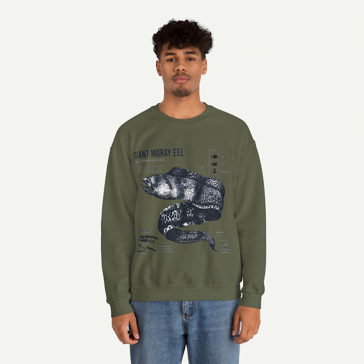 Giant Moray Eel Anatomy Sweatshirt