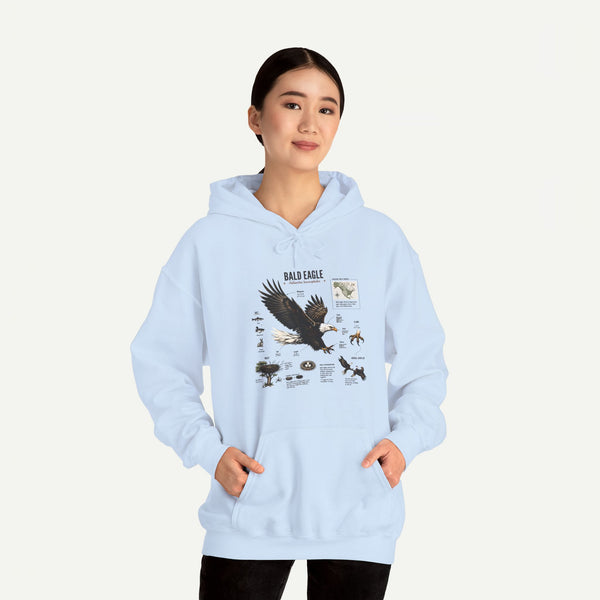 Eagle Graphic Hoodie — Bald Eagle Nature Print Sweatshirt