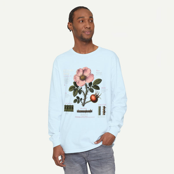 Botanical Rose Diagram Long Sleeve T-Shirt