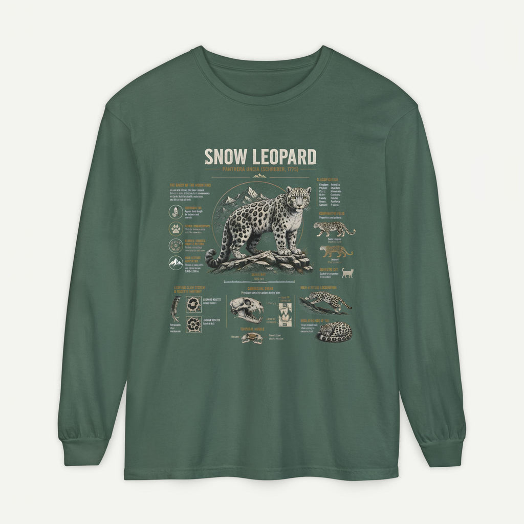 Snow Leopard Anatomy Long Sleeve Tee