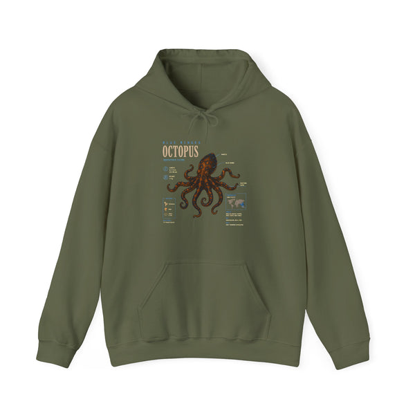 Octopus Specimen Hoodie — Vintage Marine Biology Illustration Sweatshirt