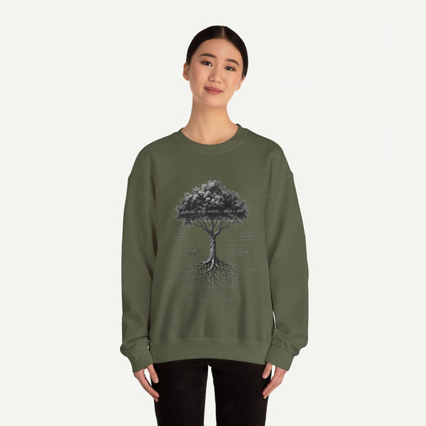 Tree of Life Crewneck Sweatshirt — Botanical Roots Illustration