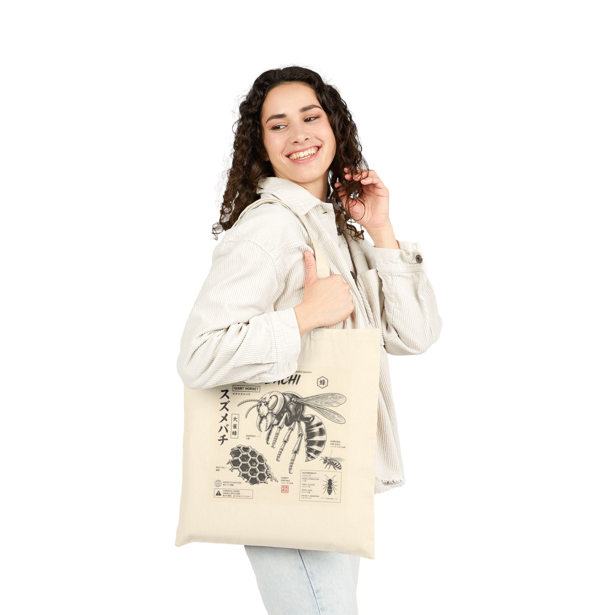 Suzumebachi Hornet Anatomy Cotton Tote Bag Secondary image