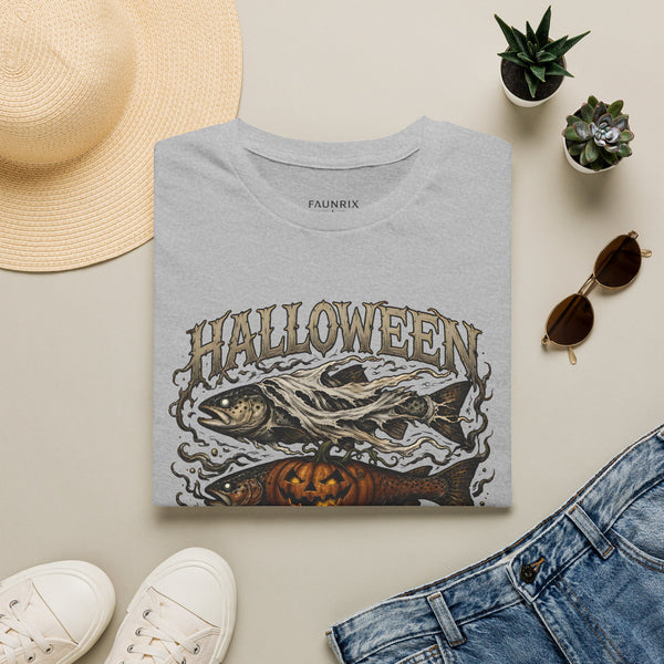 Halloween Fishing T-Shirt — Spooky Pumpkin Fish Graphic Tee