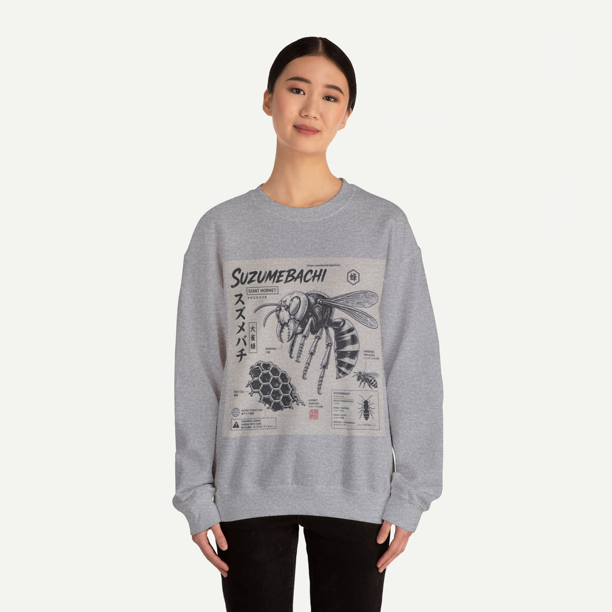 Suzumebachi Hornet Anatomy Crewneck Sweatshirt