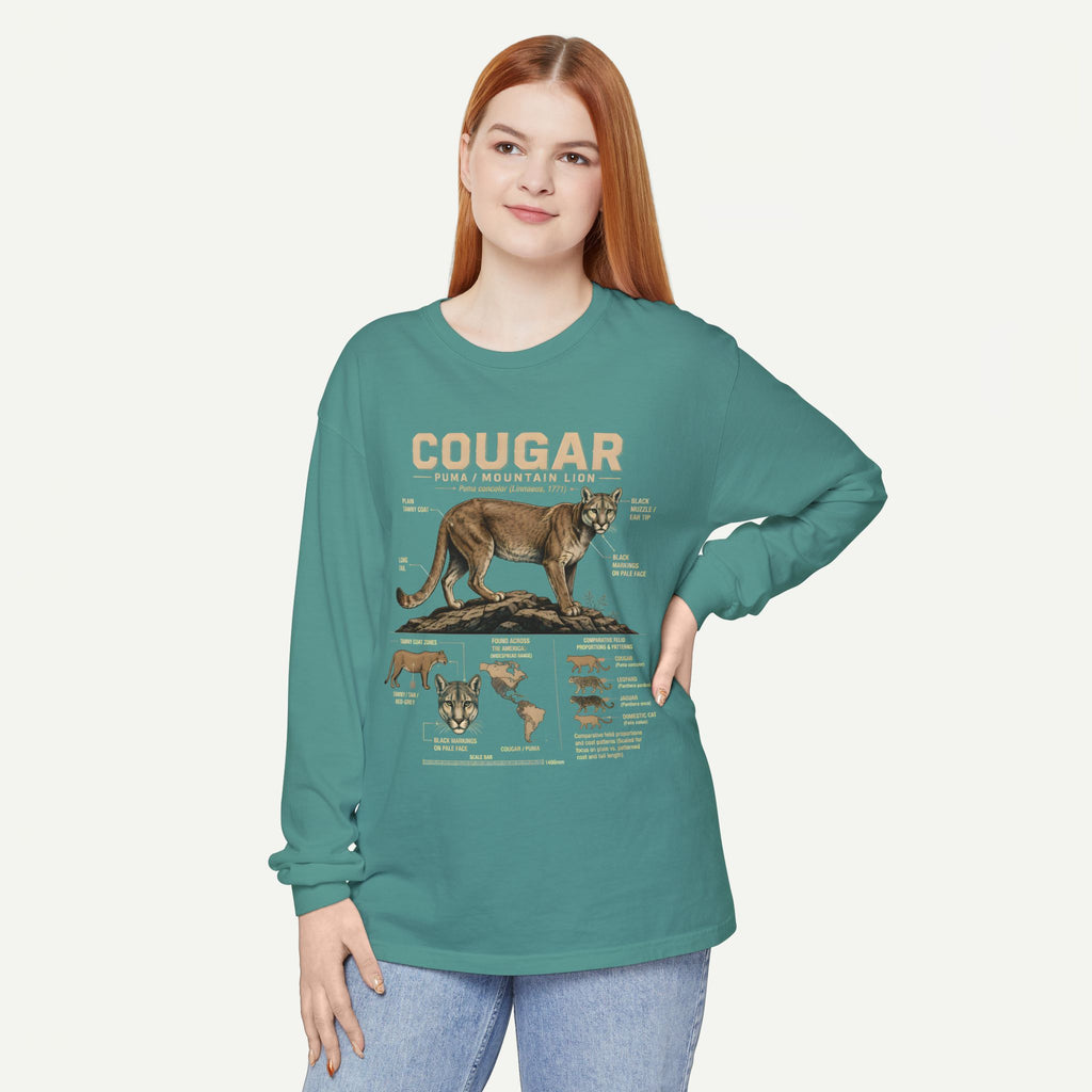 Cougar Wildlife Anatomy Long Sleeve Tee