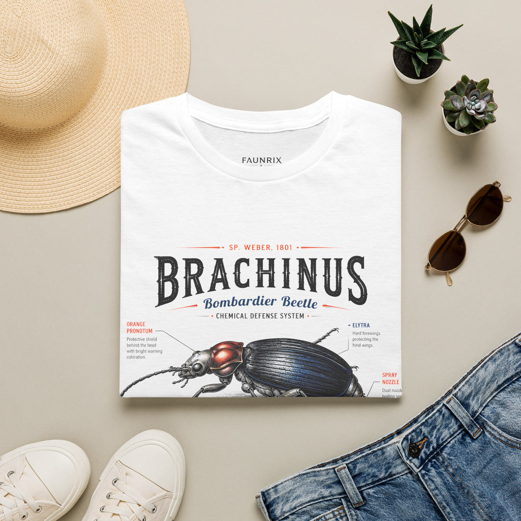 Brachinus Bombardier Beetle Anatomy T-Shirt — Vintage Entomology Graphic Tee