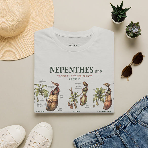 Nepenthes Botanical Tee — Carnivorous Pitcher Plant Anatomy Shirt