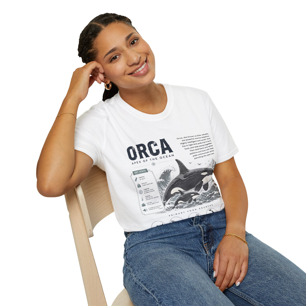 Orca Apex of the Ocean Anatomy T-Shirt – Vintage Marine Whale Illustration Tee