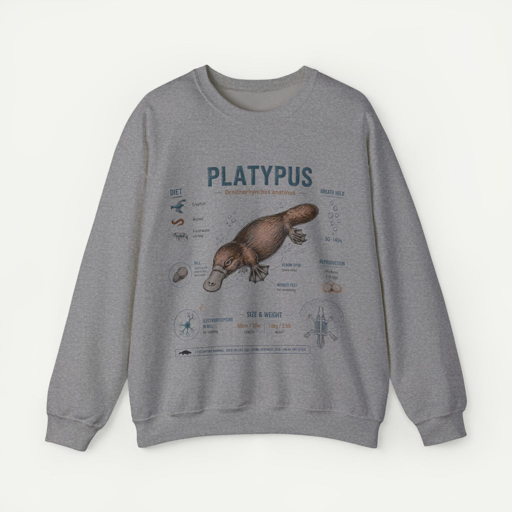 Platypus Anatomy Sweatshirt — Vintage Scientific Illustration