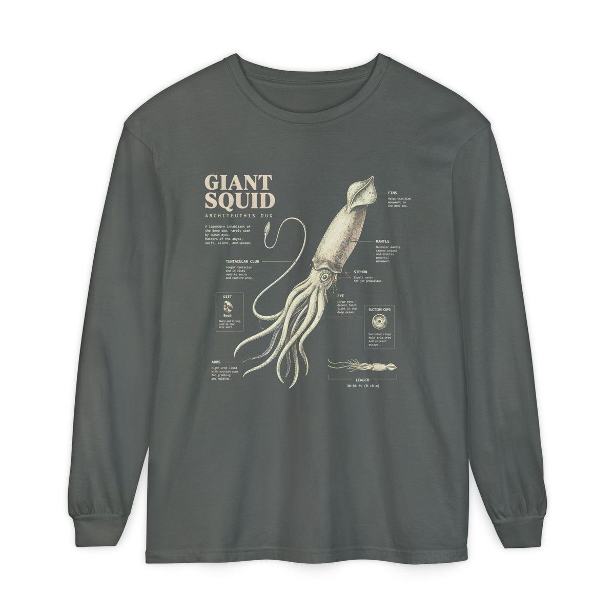 Giant Squid Anatomy Long Sleeve Tee