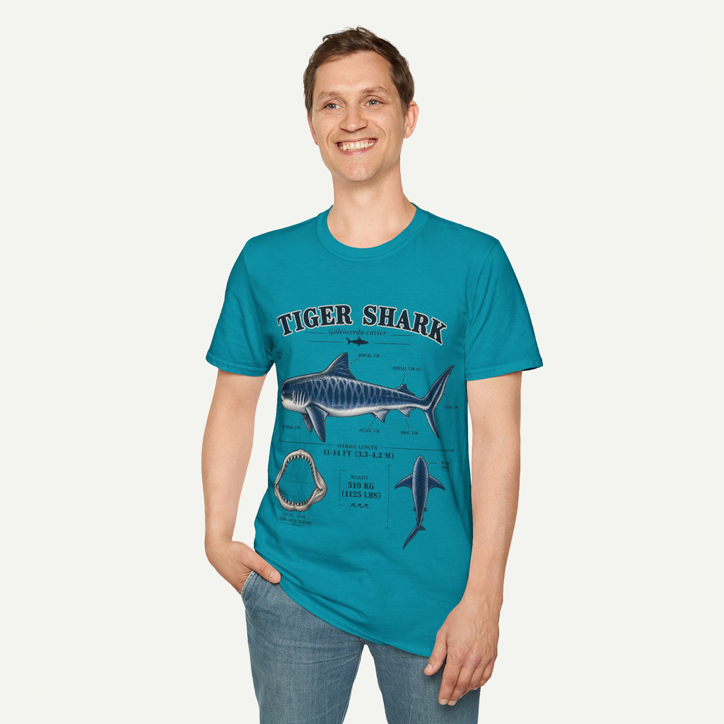 Tiger Shark Anatomy T-Shirt — Vintage Marine Biology Graphic Tee