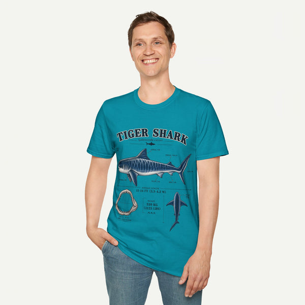 Tiger Shark Anatomy T-Shirt — Vintage Marine Biology Graphic Tee