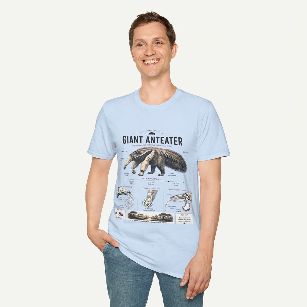 Giant Anteater Anatomy Tee — Vintage Natural History Animal Graphic T-Shirt